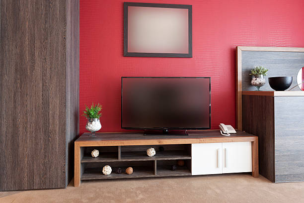 istock Big TV in modern living room 500405905