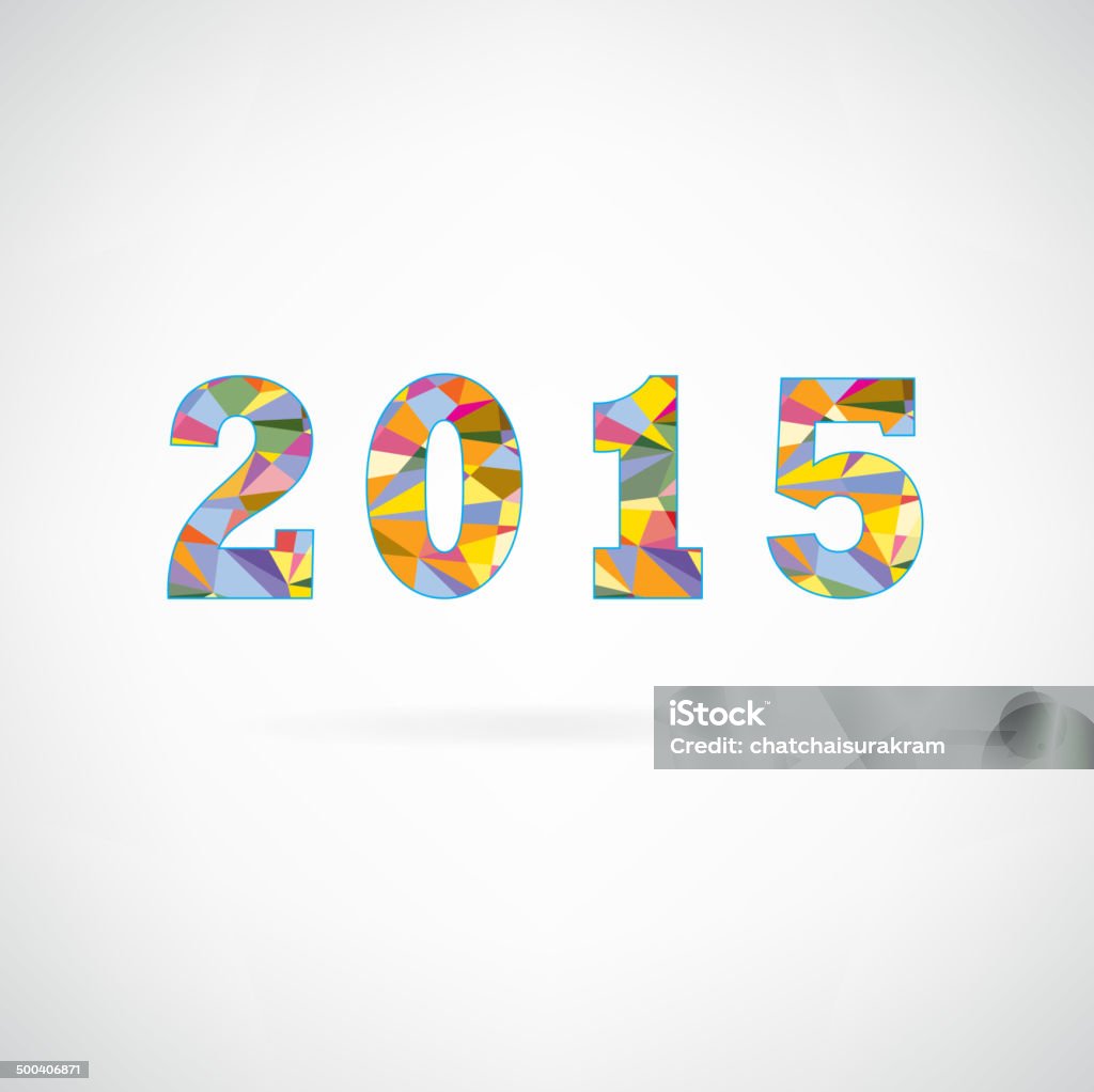 Criativa de 2015 feliz Ano novo texto Design. - Vetor de 2015 royalty-free