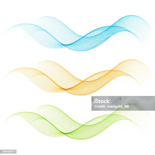 Color Curves Vector Set Of Vector Color Curve Lines Design Element Stock Illustration ...