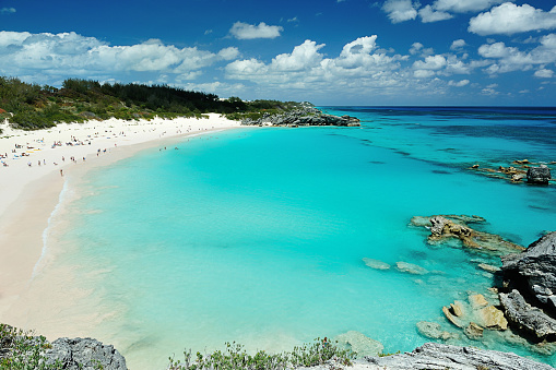 Rosa playa en islas de Bermudas photo