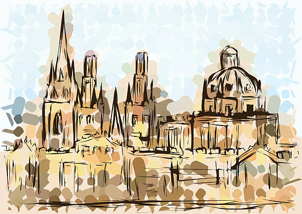 oxford university - oxford oxfordshire stock illustrations