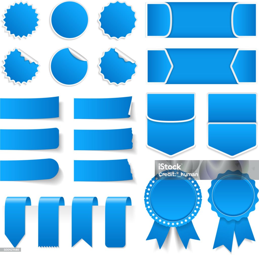 Blue Price Tags Stickers Banners Stock Illustration - Download Image Now -  2015, Advertisement, Award - iStock