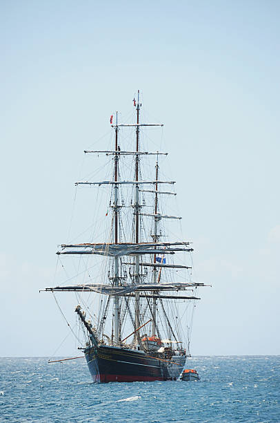 istock Ship from wood at sea 500422258