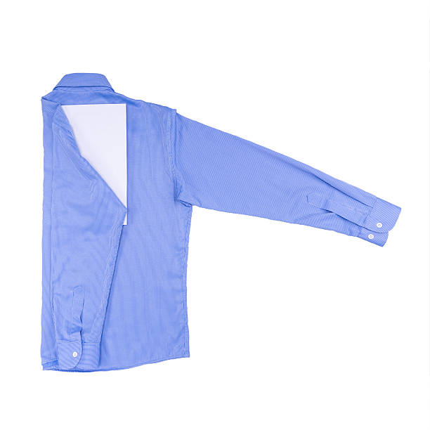 istock Blue shirt isolated on white background 500423550