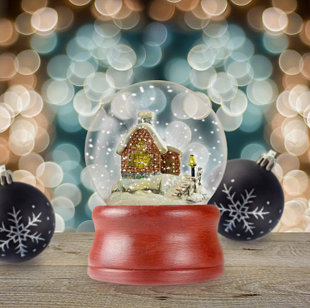 istock Christmas snow globe in white background 500423978