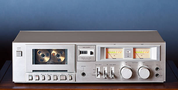 istock Vintage stereo cassette tape deck player recorder 500424080