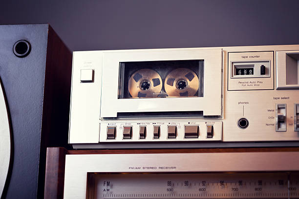 istock Vintage stereo cassette tape deck player recorder 500424644