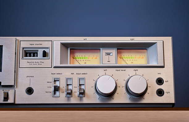 istock Vintage stereo cassette tape deck player recorder 500424798