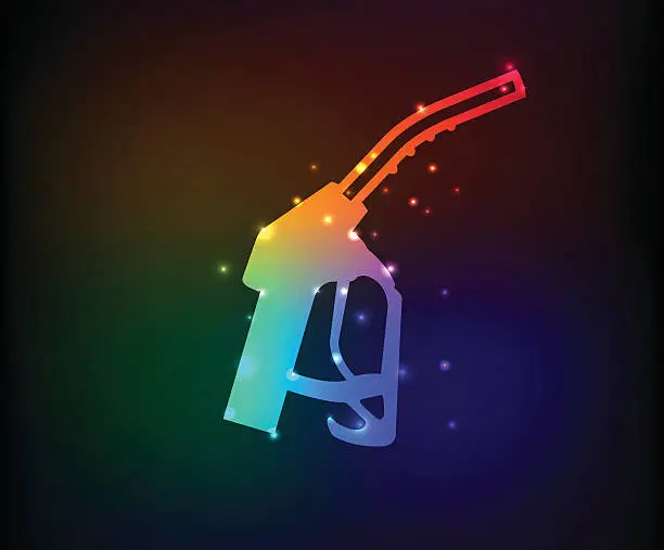 Vector illustration of Oil symbol,Rainbow vector