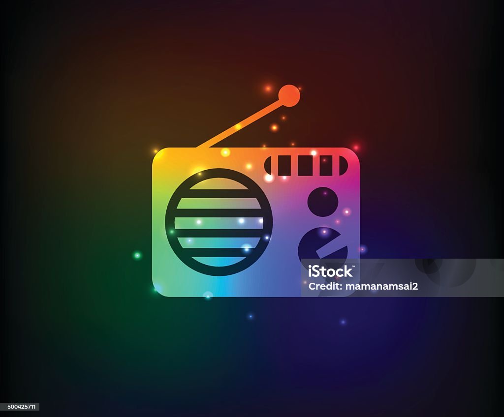 Radio symbol, Tęcza WEKTOR - Grafika wektorowa royalty-free (Abstrakcja)