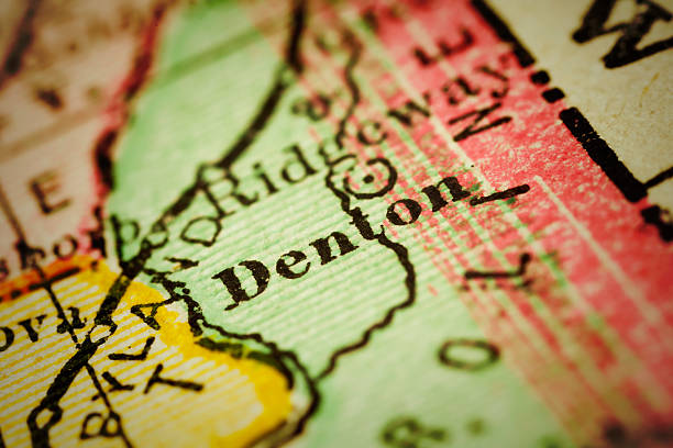 istock Denton, Maryland on an Antique map 500426592