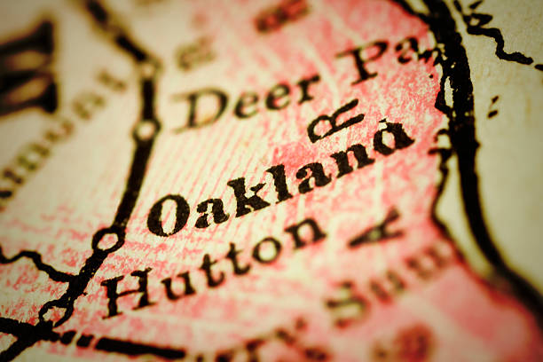 istock Oakland, Maryland on an Antique map 500426740