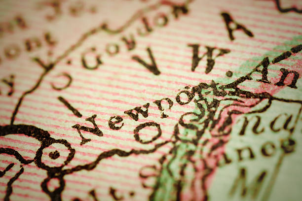 istock Newport, New Hampshire on an Antique map 500426822