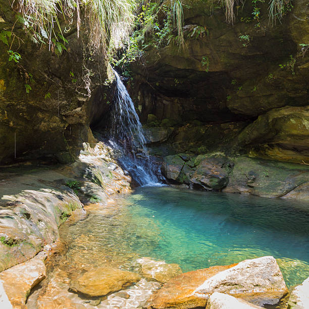 istock Waterfall on a blue turquoise pond in Isalo, Madagascar 500426958