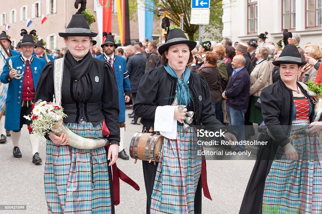 Miesbach,Germany – 05.04. 2014:Brand Dente gutters of Bad Aibling Miesbach, Bavaria, Germany, 04 May 2014:Brand Dente gutters of protect mountain Company Bad Aibling at Patronatstag in Miesbach / Germany on 04.May 2014 Oktoberfest Stock Photo