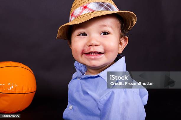 Toddler On An Isolated Background Smilling Stock Photo - Download Image Now - Activity, Barefoot, Beautiful People