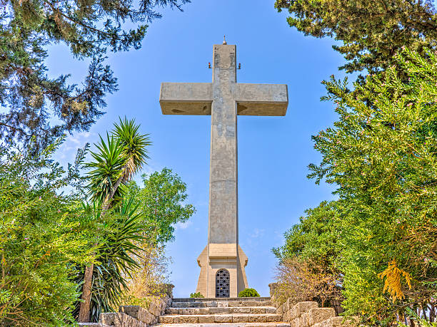 istock Cross at Filerimos Rhodes 500429324