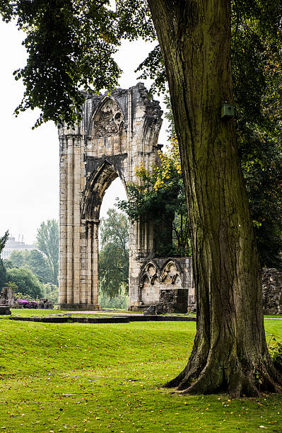 St Mary's Abbey in York stock photo