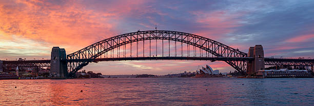 Sydney Harbour Bridge Panorama stock photo