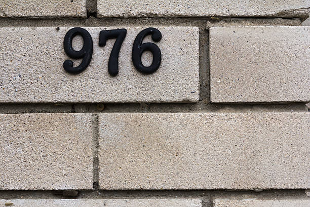 istock Stainless steel house number nine seventy six 500431128