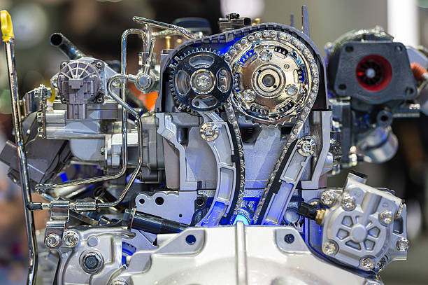 istock Close up of car engine 500431318