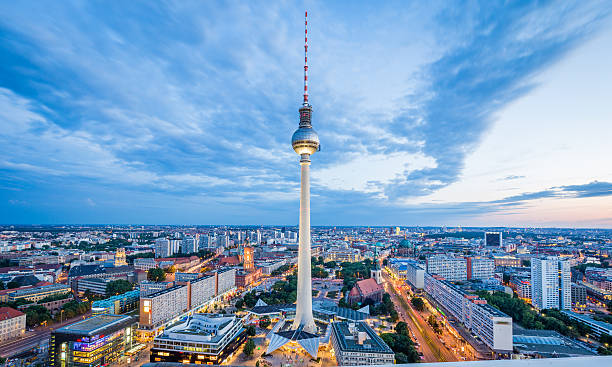 istock Berlin skyline panorama with TV tower at night, Germany 500431498