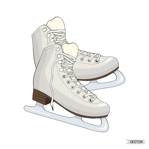 Vector illustration of Skates isolated on white background.