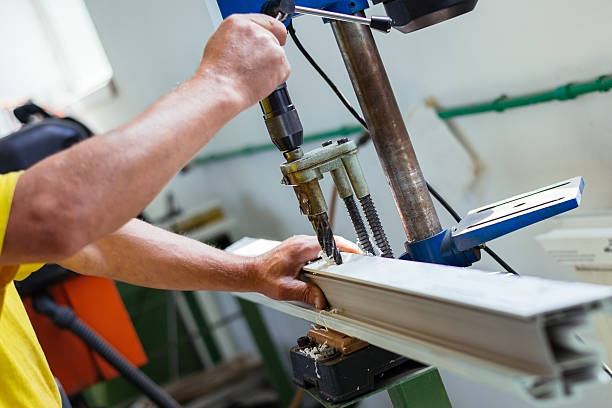 istock Aluminium and PVC windows industry worker 500440317