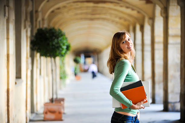 istock Young Blonde Woman University Student 500440341