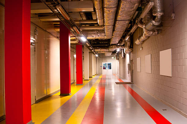 istock Corridor in factory 500440729