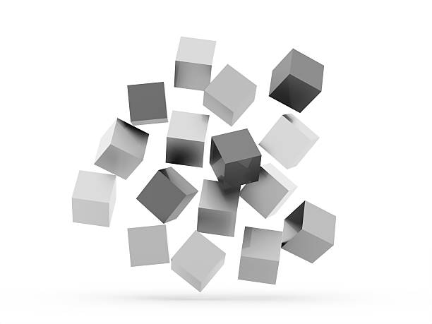 istock Black and white cubes concept isolated 500441557