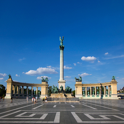 Hero's square during day (Budapest, Hungary)
