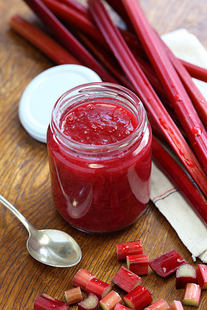 istock homemade rhubarb jam in jar 500443287