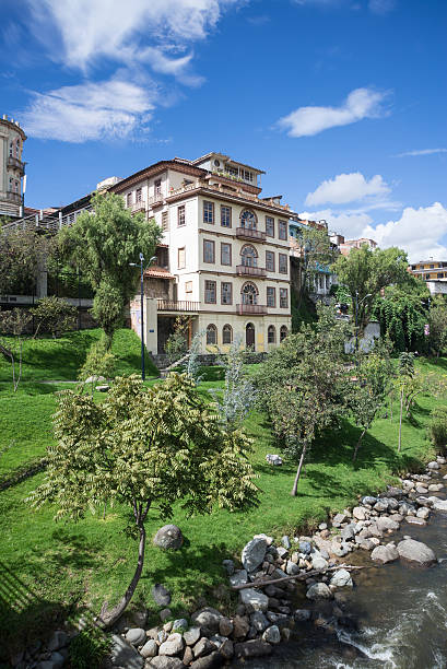 istock Old house close to a river. 500443439