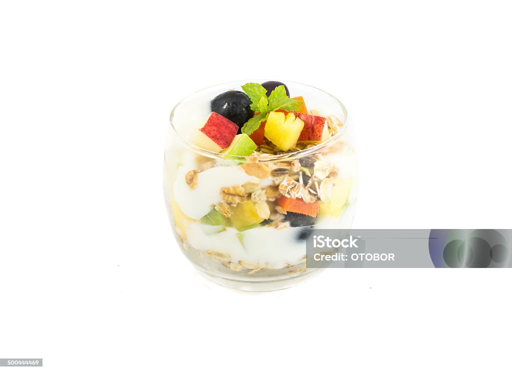 Muesli com frutas frescas e Iogurte - Royalty-free Alimentação Saudável Foto de stock