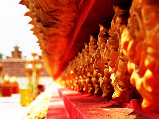Pattern of Buddha In temple of Vientiane 