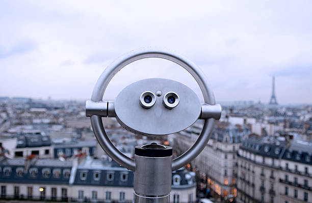 istock Binocular on top of building 500447715