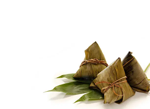 Photo of Asian Chinese rice dumplings or zongzi