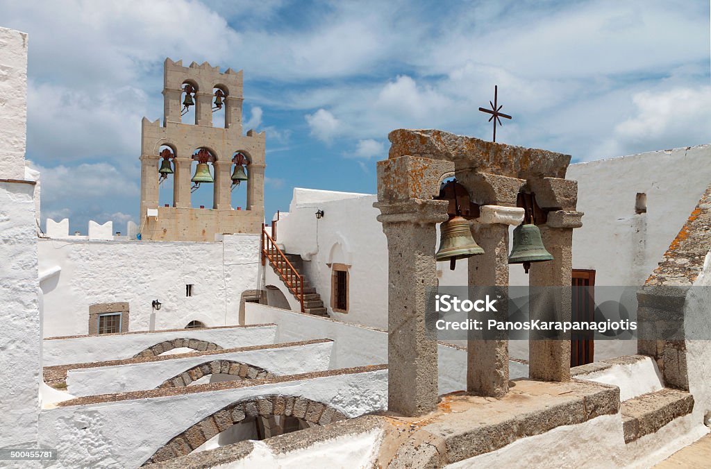 Patmos island in Greece. St. John the Evangelist monastery Saint John the Evangelist monastery at Patmos island in Greece Patmos Stock Photo