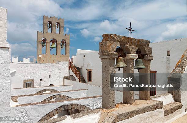 Patmos Island In Greece St John The Evangelist Monastery Stock Photo - Download Image Now