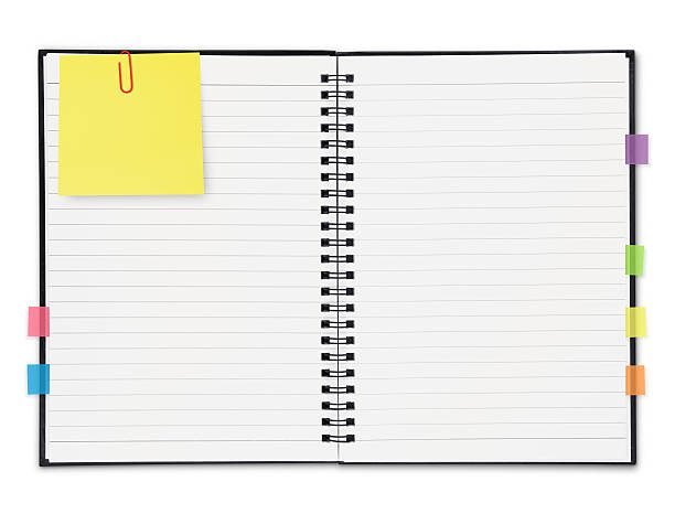 노트북, 지급어음 (경로 - spiral notebook note pad spiral ring binder 뉴스 사진 이미지
