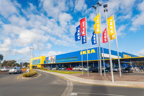 Adelaide, Australia - July 6, 2014: Ikea store in Adelaide. Ikea is the world's largest furniture retailer.