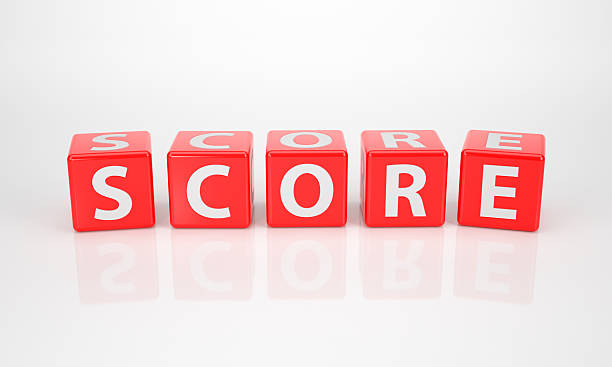 istock Score out of red Letter Dices 500457001