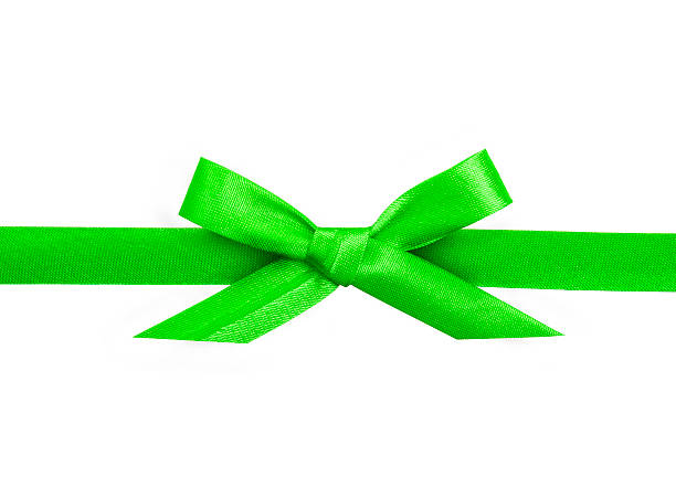 istock green ribbon bow isolated on white background 500457129