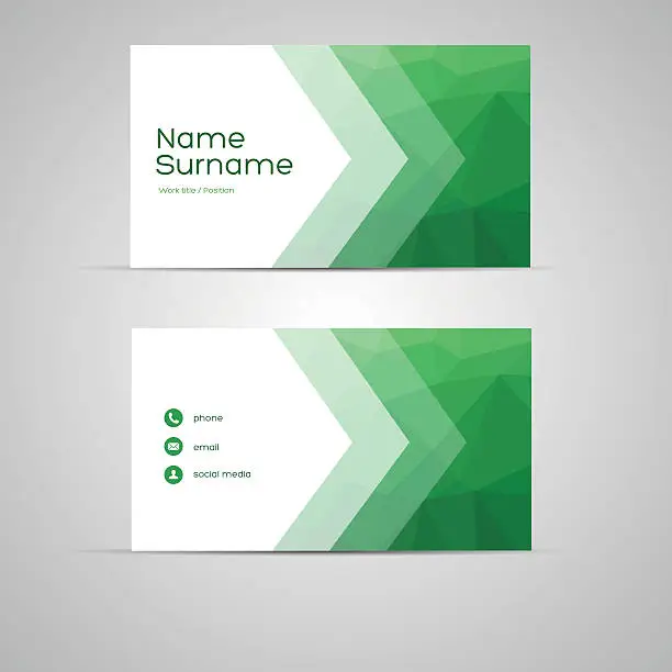 Vector illustration of Modern Business-Card Set vector green