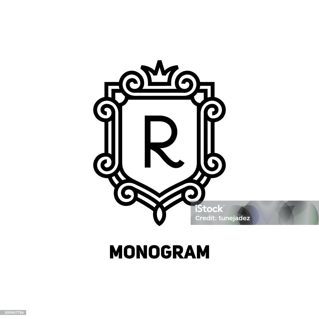 Reverse R Monogram Monogram Stock Illustration - Download Image Now - Coat Of Arms, Modern ...