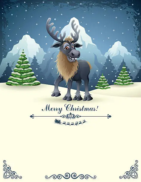 Vector illustration of Reindeer