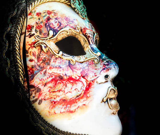 istock Venetian mask, dark background - Stock Image 500459417