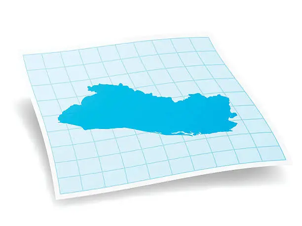 Vector illustration of El Salvador Map isolated on white Background