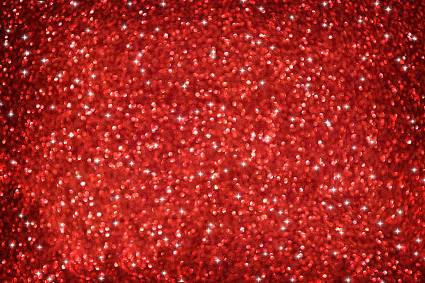 istock Red Christmas background - bokeh witch stars 500460396